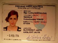 Lenka Hroncová - Da Inglese a Slovacco translator